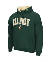 Men's Colosseum Green Cal Poly Mustangs Arch and Logo Pullover Hoodie