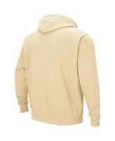 Men's Colosseum Gold Purdue Boilermakers Arch and Logo 3.0 Pullover Hoodie