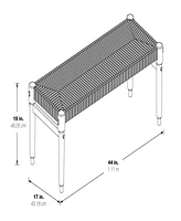 Winchester Bench with Seagrass Seat