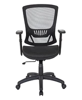 Mesh Screen Seat and Back Manager's Chair with Height Adjustable Arms