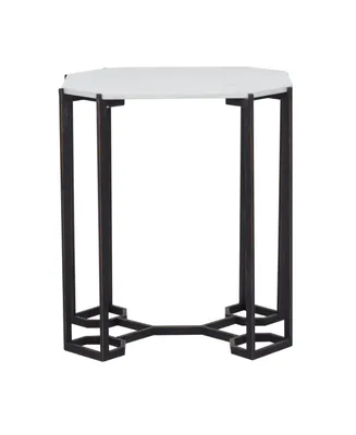 Iron Contemporary Accent Table