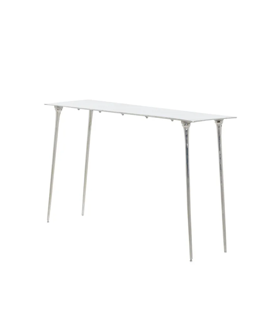 Aluminum Glam Console Table - Silver