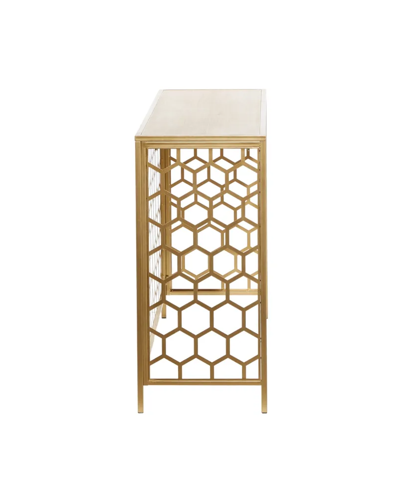 Metal Contemporary Console Table - Gold