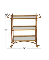 Brass Iron Bar Cart