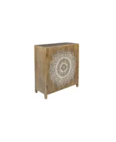 Wood Boho Style Cabinet