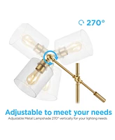 Kathryn Classic Glass Adjustable Head Modern Led Floor Lamp