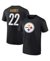 Men's Najee Harris Black Pittsburgh Steelers Player Icon T-shirt