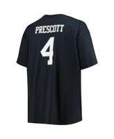 Men's Dak Prescott Navy Dallas Cowboys Big and Tall Player Name Number T-shirt