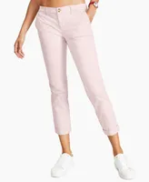 Tommy Hilfiger Women's Th Flex Hampton Cuffed Chino Straight-Leg Pants