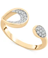 Wrapped Diamond Cut-Out Cuff Ring (1/6 ct. t.w.) in 14k Gold, Created for Macy's