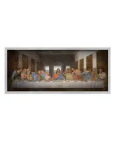 Stupell Industries Da Vinci The Last Supper Religious Classical Painting Gray Farmhouse Rustic Framed Giclee Texturized Art, 13" x 30" - Multi