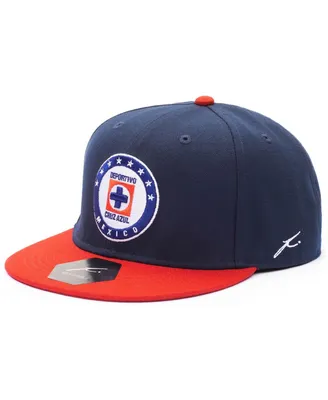 Men's Navy and Red Cruz Azul Team Snapback Adjustable Hat