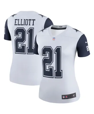 Women's Nike Ezekiel Elliott White Dallas Cowboys Color Rush Legend Player Jersey