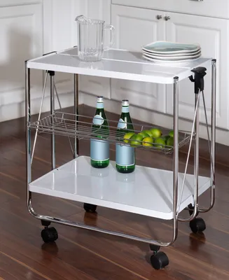 Honey Can Do Modern Foldable Rolling Kitchen Cart