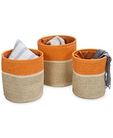 Honey Can Do Paper Straw Nesting Baskets with Handles, Set of 3