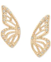 Wrapped Diamond Butterfly Wing Stud Earrings (1/20 ct. t.w.) in 14k Gold, Created for Macy's