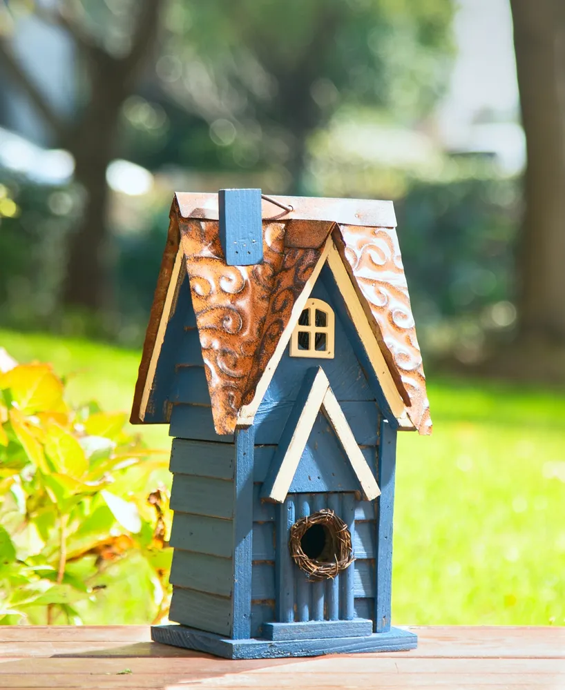 Glitzhome 12" Cottage Birdhouse