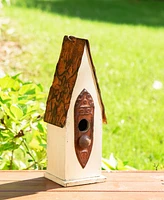 Glitzhome 13.25" Washed Distressed Birdhouse