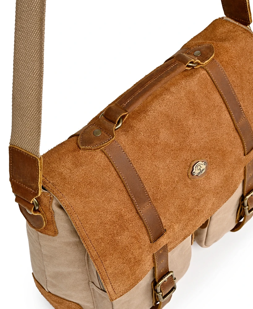 Tsd Brand Valley Oak Canvas Messenger Bag