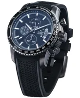 Strumento Marino Men's Chronograph Freedom Perforated Silicone Strap Watch 45mm