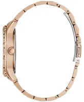 Guess Women's Glitz Rose Gold-Tone Stainless Steel Bracelet Watch 40mm - Rose Gold