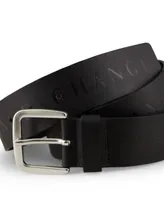 A|X Armani Exchange Men's Classic Logo Print Leather Belt