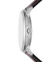 Fossil Men's Neutra Brown Leather Strap Watch 42mm