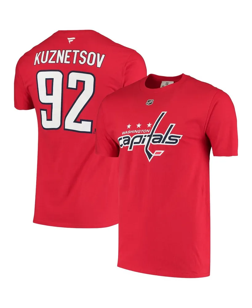 Men's Fanatics Evgeny Kuznetsov Red Washington Capitals Name and Number T-shirt