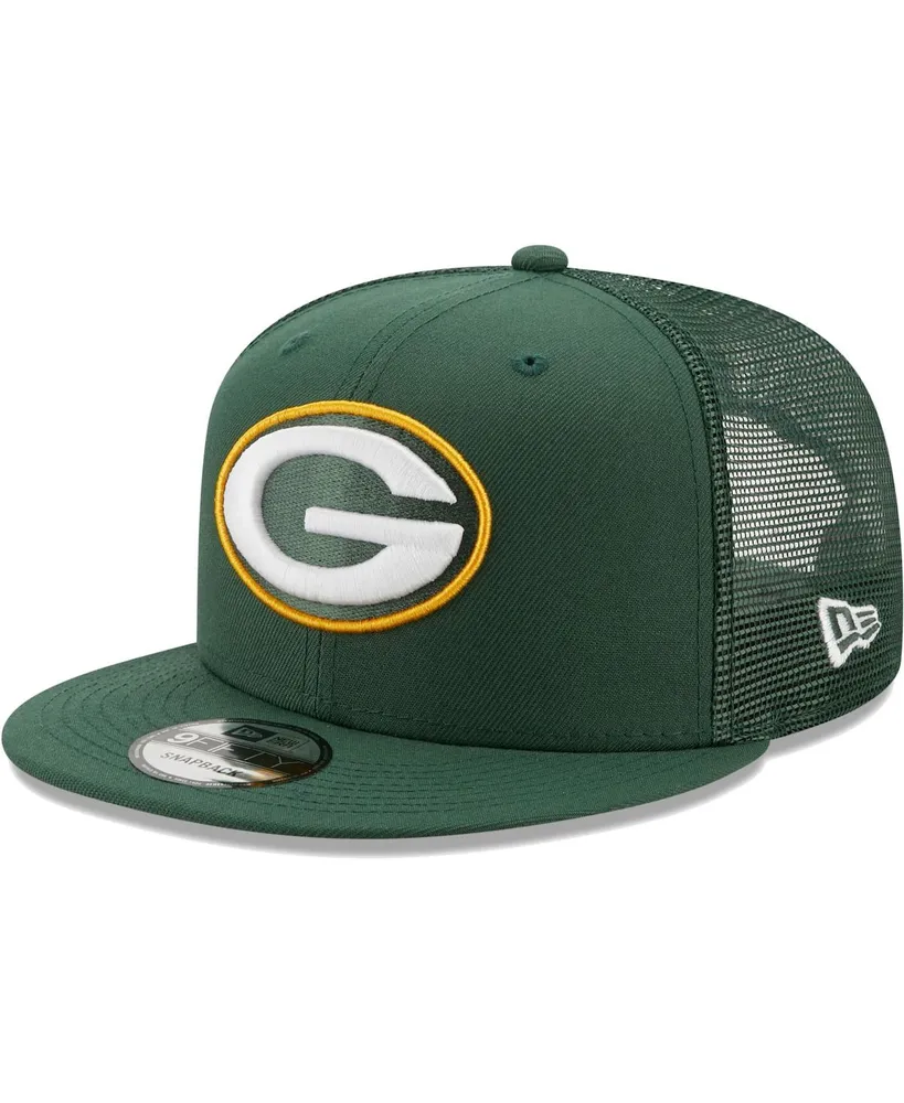 47 Brand Green, White Green Bay Packers Highline Clean Up Trucker Snapback  Hat for Men