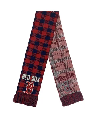 Women's Foco Boston Red Sox Plaid Color Block Scarf
