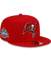 Men's New Era Red Tampa Bay Buccaneers Patch Up Super Bowl Xxxvii 59FIFTY Fitted Hat