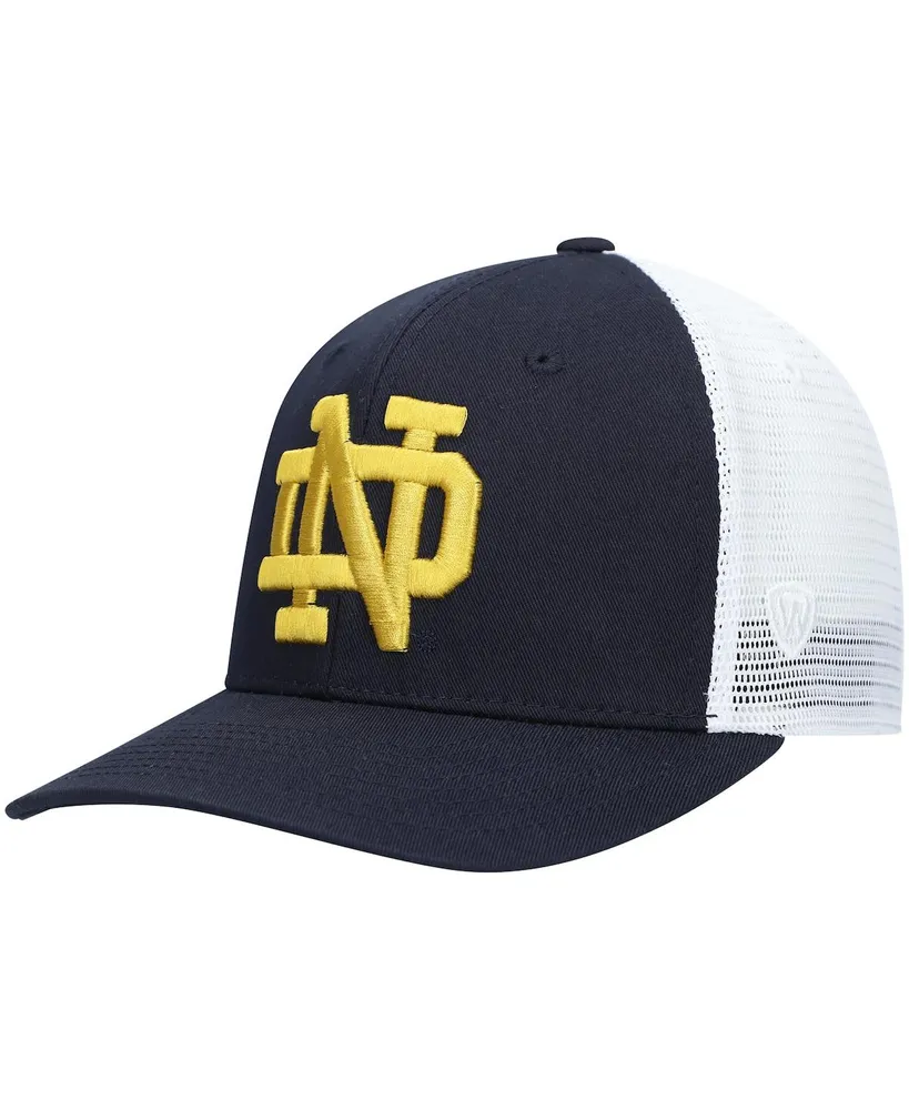 Men's Top of the World Navy Notre Dame Fighting Irish Trucker Snapback Hat