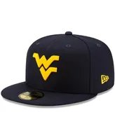 Men's New Era Navy West Virginia Mountaineers Basic 59FIFTY Team Fitted Hat