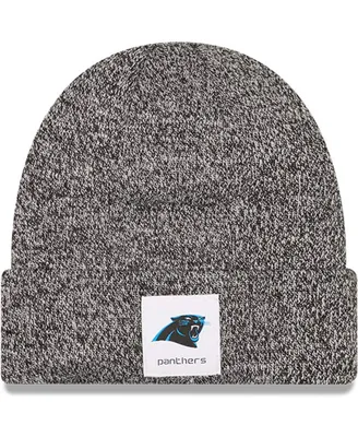 Men's New Era Heathered Black Carolina Panthers Hamilton Cuffed Knit Hat