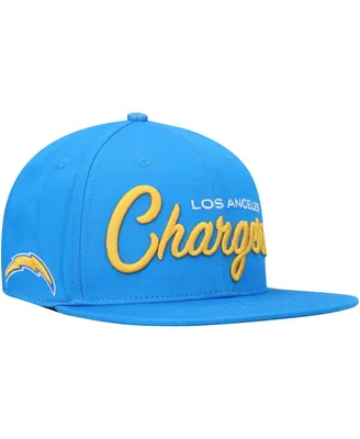 Men's Pro Standard Powder Blue Los Angeles Chargers Script Wordmark Snapback Hat