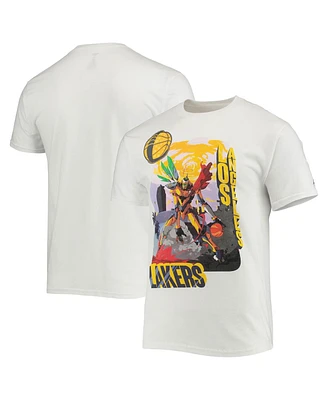 Men's Nba x McFlyy White Los Angeles Lakers Identify Artist Series T-shirt