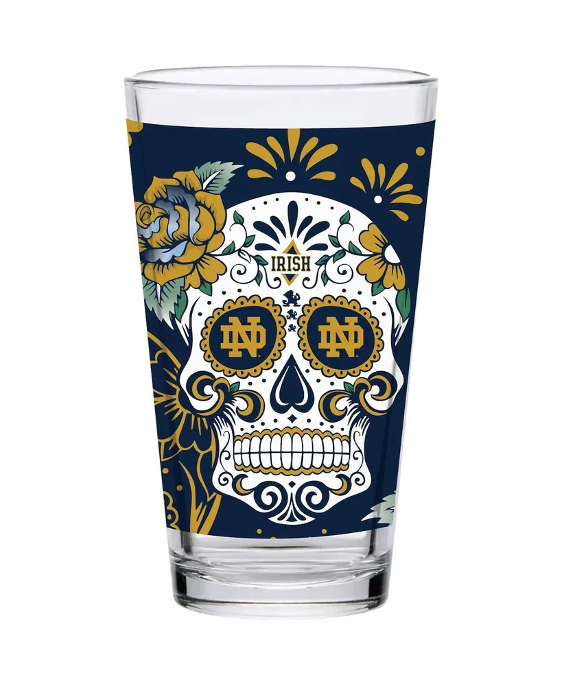 Notre Dame Fighting Irish 16 oz Dia de los Muertos Pint Glass