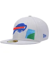 Men's New Era Gray Buffalo Bills City Describe 59FIFTY Fitted Hat