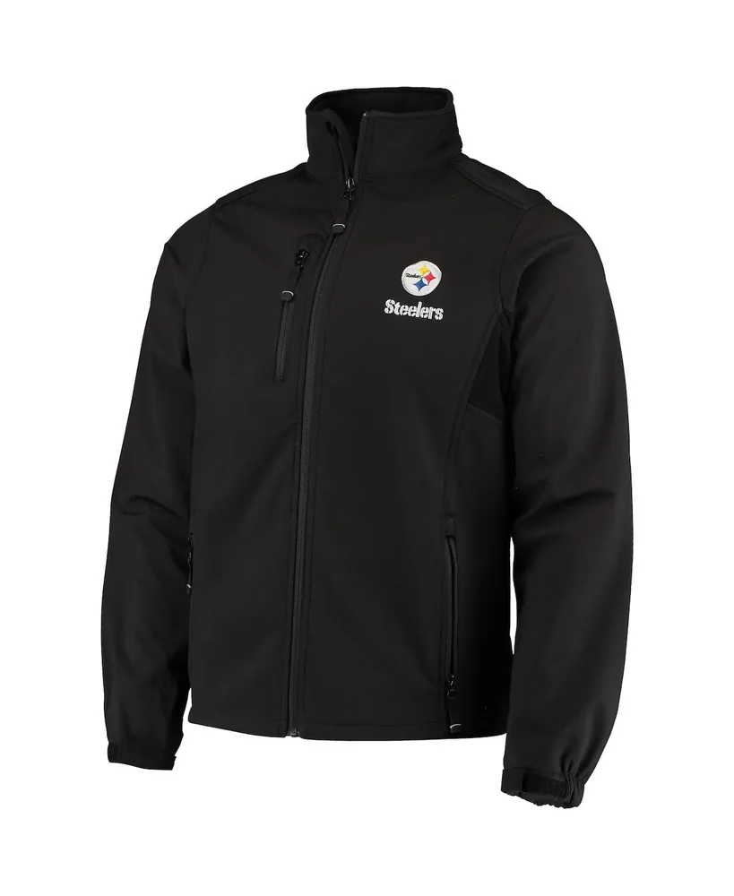 Men's Dunbrooke Black Pittsburgh Steelers Circle Softshell Fleece Full-Zip Jacket