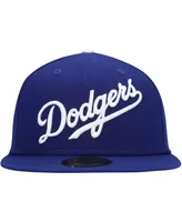 Men's New Era Royal Los Angeles Dodgers Logo White 59FIFTY Fitted Hat