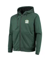 Men's Dunbrooke Green Bay Packers Shag Tri-Blend Full-Zip Raglan Hoodie