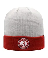 Men's Top of the World Gray, Crimson Alabama Crimson Tide Core 2-Tone Cuffed Knit Hat