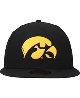 Men's New Era Black Iowa Hawkeyes Logo Basic 59FIFTY Fitted Hat