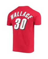 Men's Mitchell & Ness Rasheed Wallace Red Portland Trail Blazers Hardwood Classics Player Name and Number T-shirt