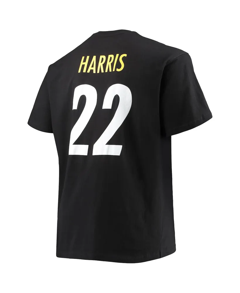 Men's Fanatics Najee Harris Black Pittsburgh Steelers Big and Tall Player Name Number T-shirt