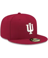 Men's New Era Crimson Indiana Hoosiers Basic 59FIFTY Team Fitted Hat