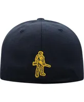 Men's Top of the World Navy West Virginia Mountaineers Team Color Fitted Hat