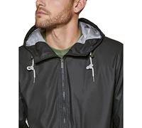 Club Room Men's Rubberized Lightweight Hooded Rain Jacket, Created for Macy's