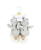 Hudson Baby Baby Boys Unisex Baby Animal Fleece Booties 2-Pack