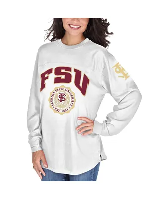 Women's White Florida State Seminoles Edith Long Sleeve T-shirt